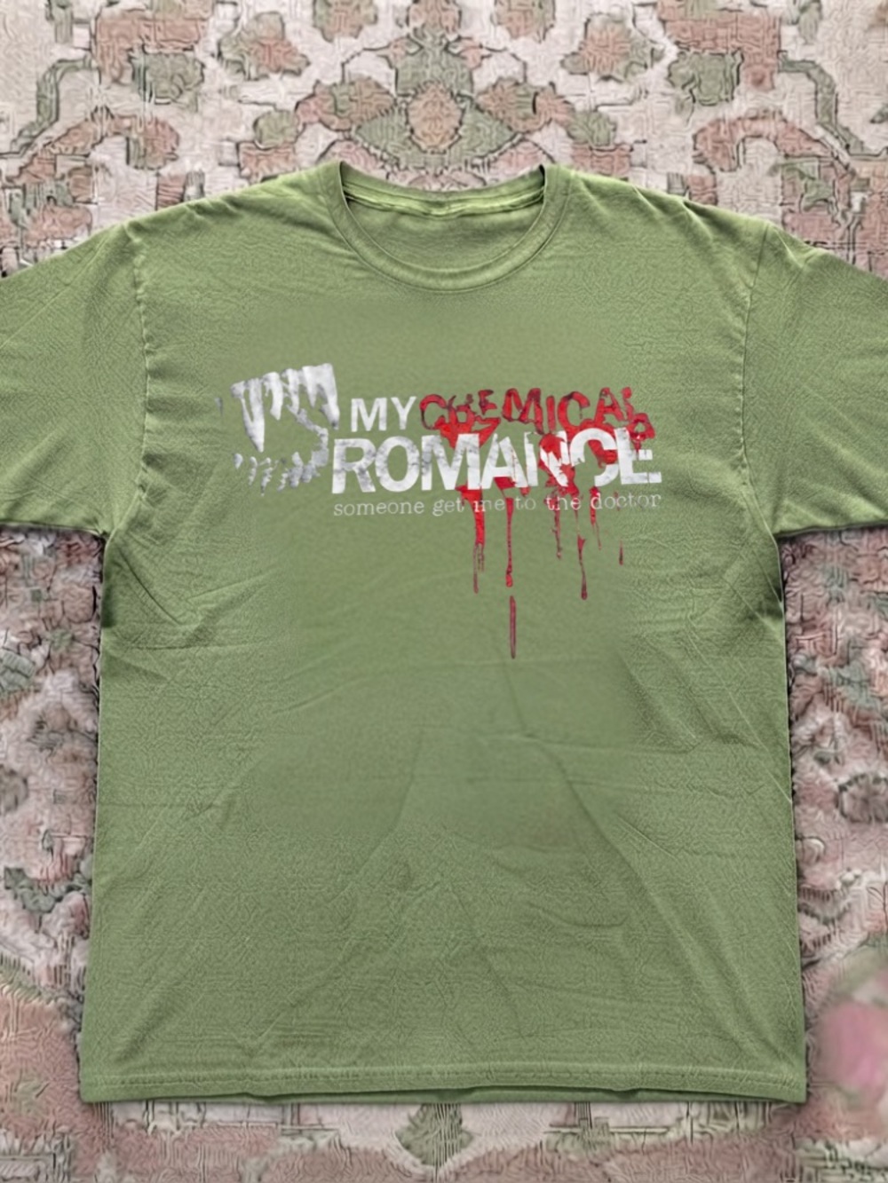 My Chemical Romance Someone Get Me To The Doctor Blood Splatter Vintage T-Shirt